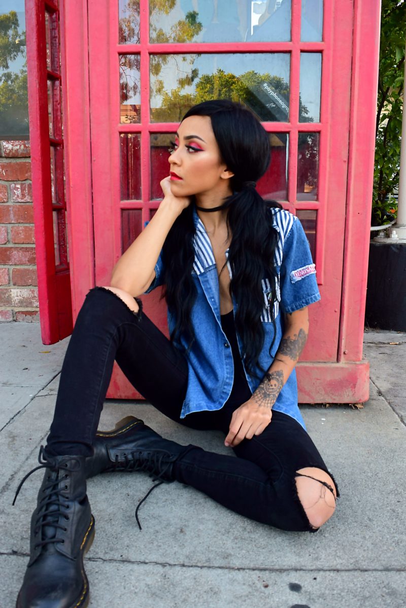Goth, Black, Alternative, Nu Goth, Grunge, Tattoos, Style, Outfit Of the Day, Ootd, Makeup, Cosmetics, English, Lipstick, DayDream
